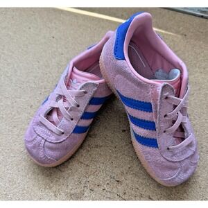 Adidas Gazelle Toddler Sneakers Sz 8 Pink Spark Blue Preowned